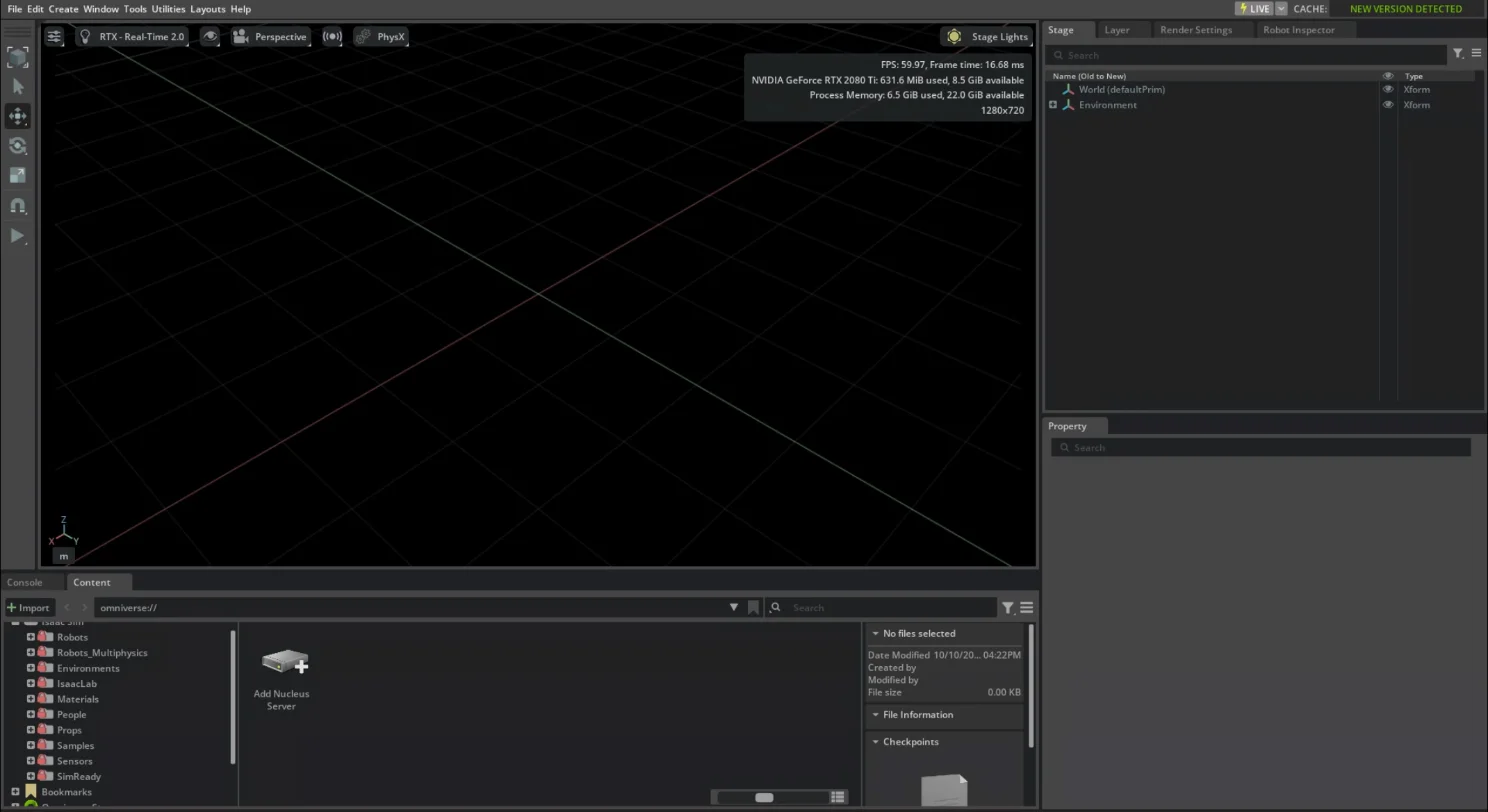 Gui Application Edit Window 2. GUI の基本 - Isaac Sim 入門チュートリアル